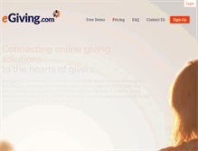 Tablet Screenshot of egiving.com